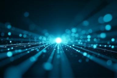 Abstract image with glowing lines converging, representing connection and solutions for a call to action.